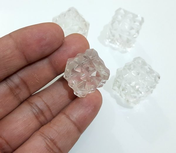 54 Lemurian pyramid perfectly carved square cube natural crystal genuine 100% clear crystal crafted item - Image 5