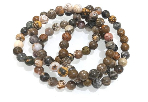 Rhyolite Natural Stone 8mm beads bracelet unisex fits all - Image 8