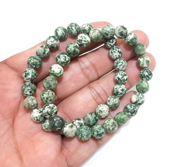 Unique stone tree jasper 8mm beads bracelet - Image 8