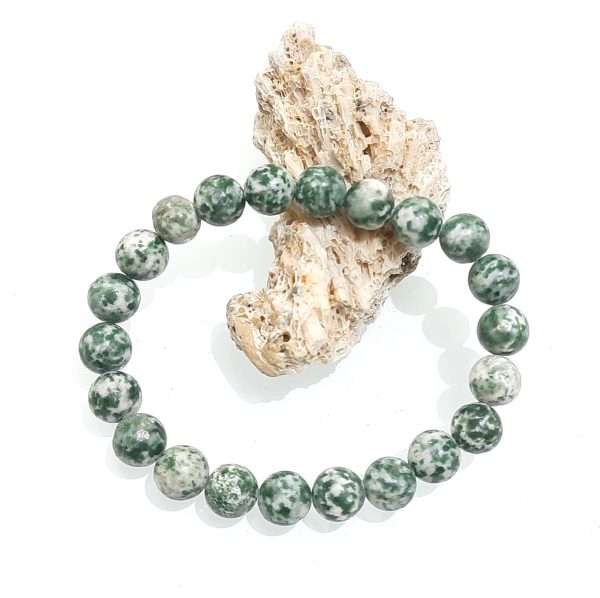 Unique stone tree jasper 8mm beads bracelet