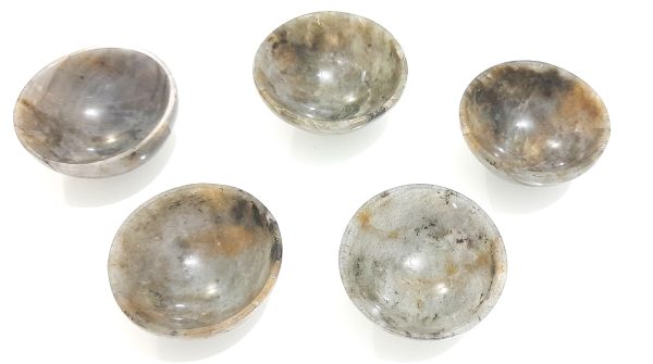 Natural labradorite stone bowl