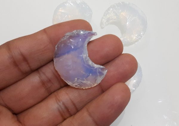 AGATE OPALITE CRESCENT MOON ARROWHEAD FLINT NATIVE CRAFT - Image 3