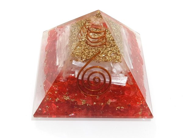 5G EMF PROTECTION reiki coil chakra red crystal and selenite pyramid - Image 8