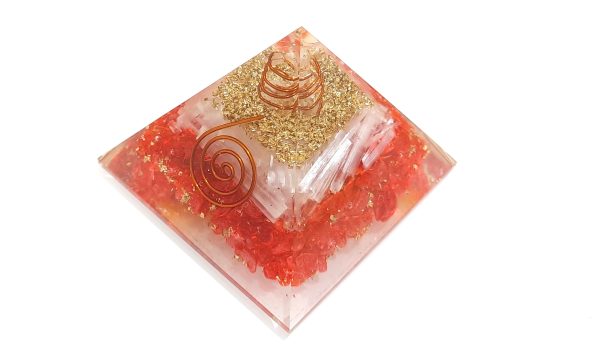 5G EMF PROTECTION reiki coil chakra red crystal and selenite pyramid - Image 5