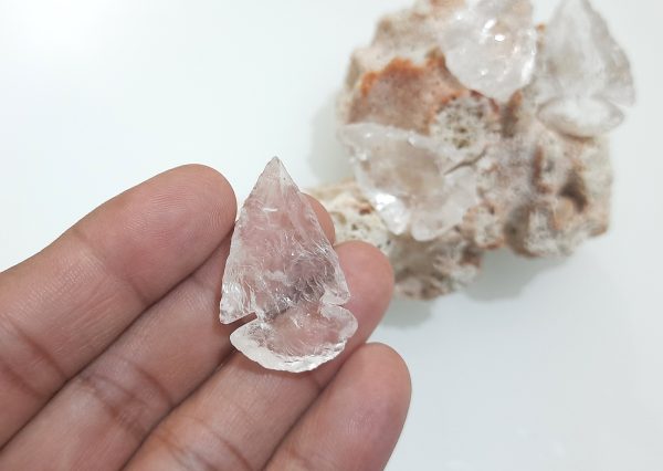 Natural crystal flint stone lot of 5 arrowhead - Image 4