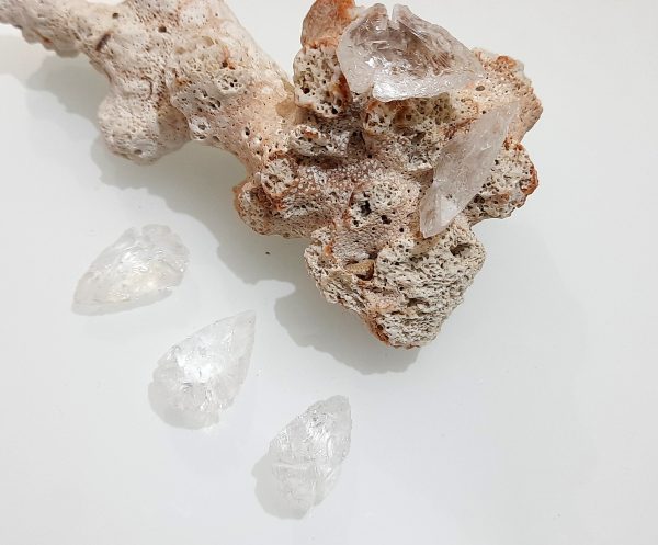 Natural crystal flint stone lot of 5 arrowhead - Image 5