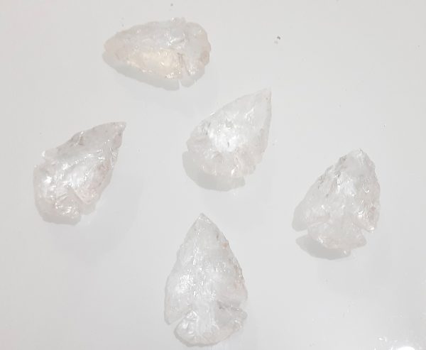 Natural crystal flint stone lot of 5 arrowhead - Image 6