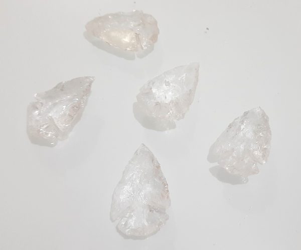 Natural crystal flint stone lot of 5 arrowhead - Image 7