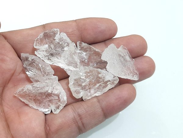 Natural crystal flint stone lot of 5 arrowhead - Image 9