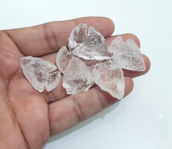 Natural crystal flint stone lot of 5 arrowhead