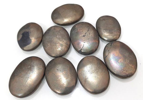 PYRITE OVAL PALM WORRY STONE - Image 4