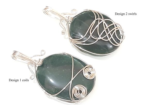 NATURAL GREEN JADE STONE CHAKRA WIREWRAPPED PENDANT - Image 16