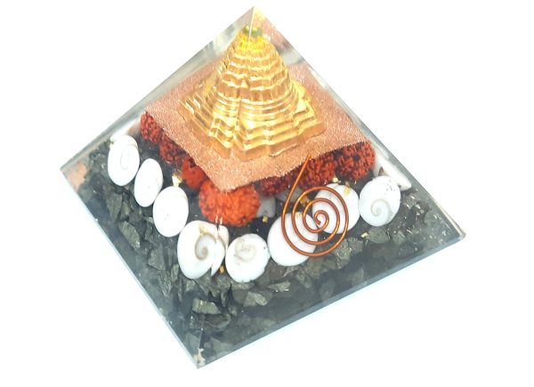 GOMTI CHAKRA REAL PYRITE ORGONITE PYRAMID - Image 4