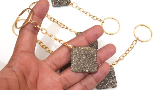 pyrite keychain keyrings beautiful gift for all - Image 8