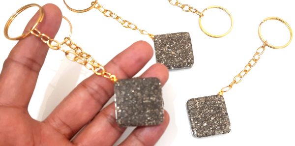 pyrite keychain keyrings beautiful gift for all - Image 7